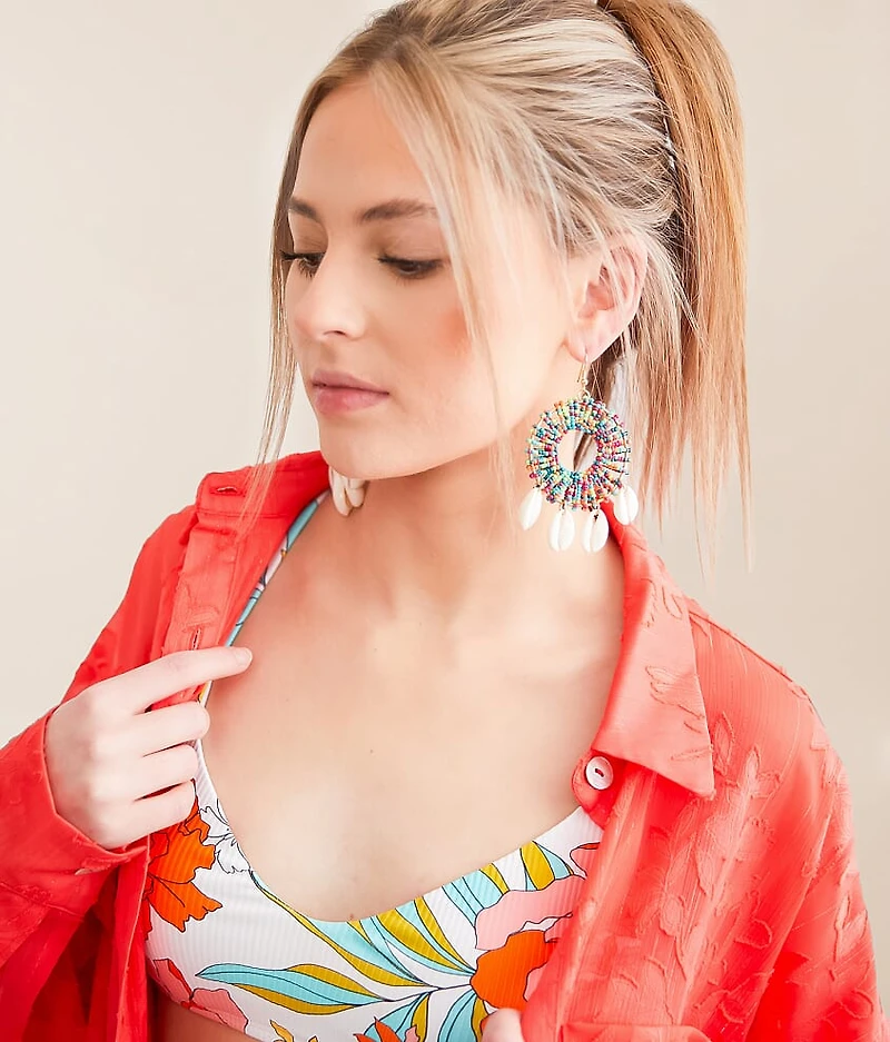 Puka Shell Drop Earring