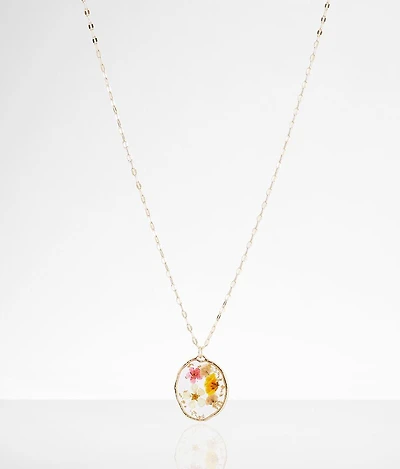 Pressed Flower Necklace