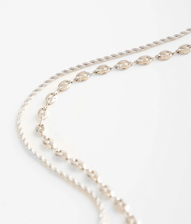 2 Pack Chain Necklace Set