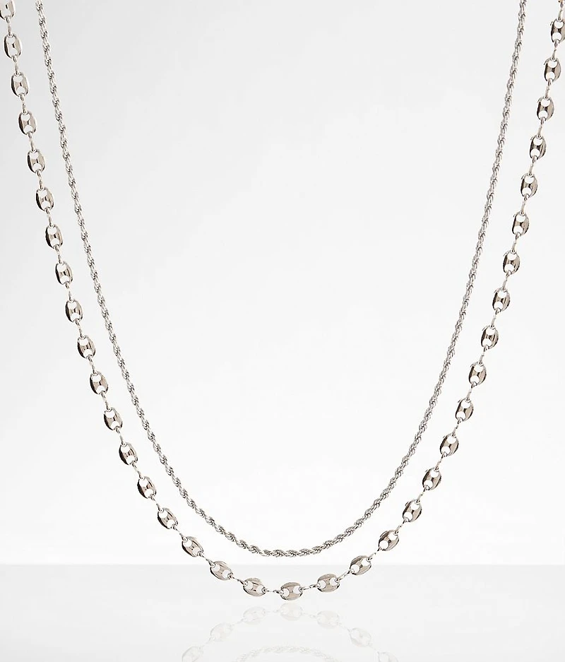 2 Pack Chain Necklace Set