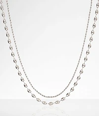 2 Pack Chain Necklace Set