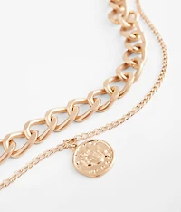 Chunky Chain Tiered Necklace