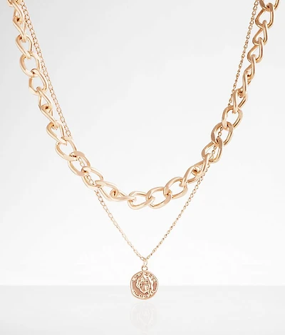 Chunky Chain Tiered Necklace