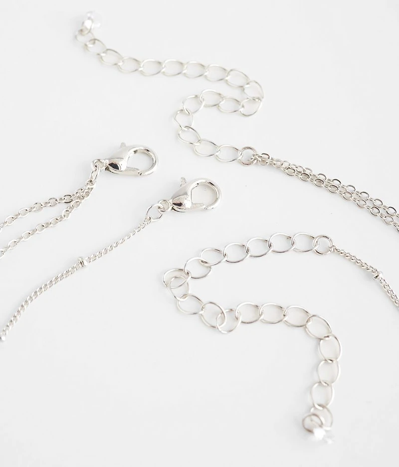 2 Pack Starburst Necklace Set