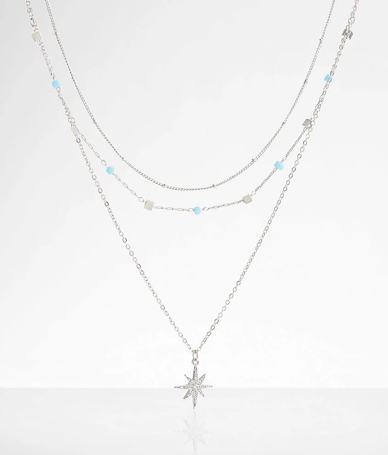 2 Pack Starburst Necklace Set