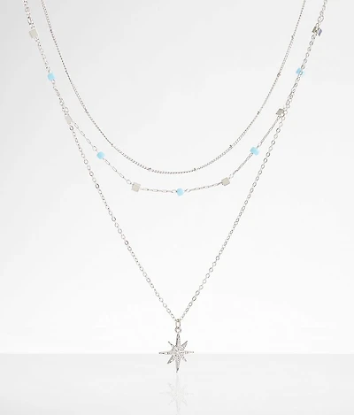 2 Pack Starburst Necklace Set
