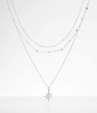 2 Pack Starburst Necklace Set