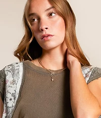 2 Pack Bow Necklace Set