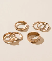 Pack Heart Ring Set