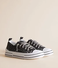 Aman Denim Rhinestone Lace Sneaker
