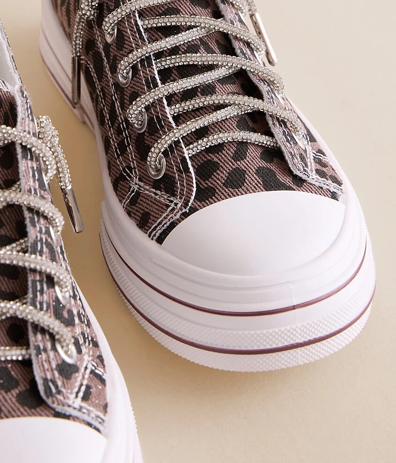 Aman Animal Print Rhinestone Sneaker