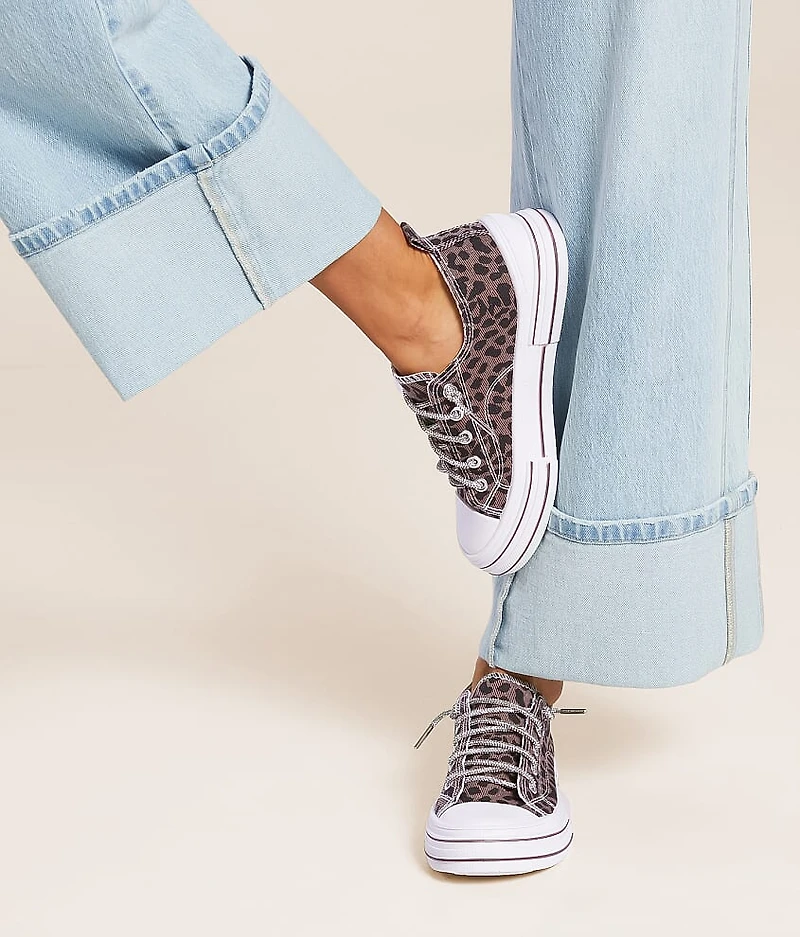 Aman Animal Print Rhinestone Sneaker