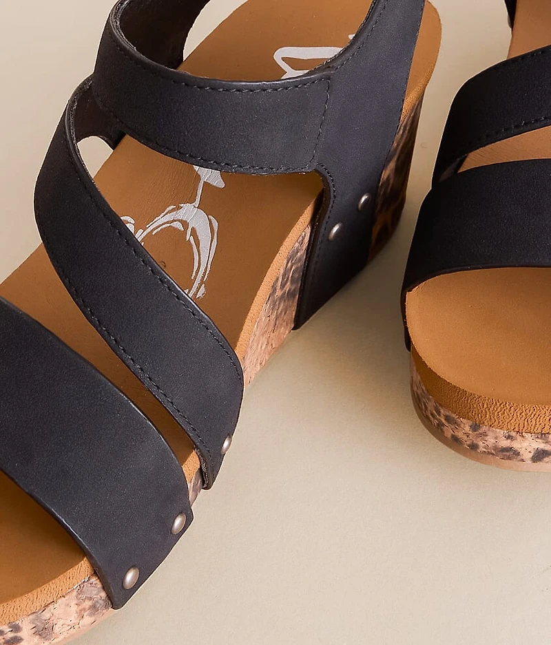 Atlas Cheetah Wedge Sandal
