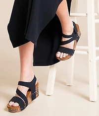 Atlas Cheetah Wedge Sandal