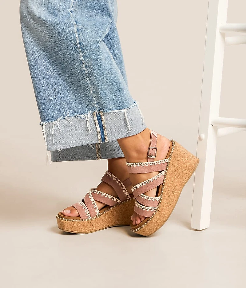 Bethany Whip Stitch Wedge Sandal