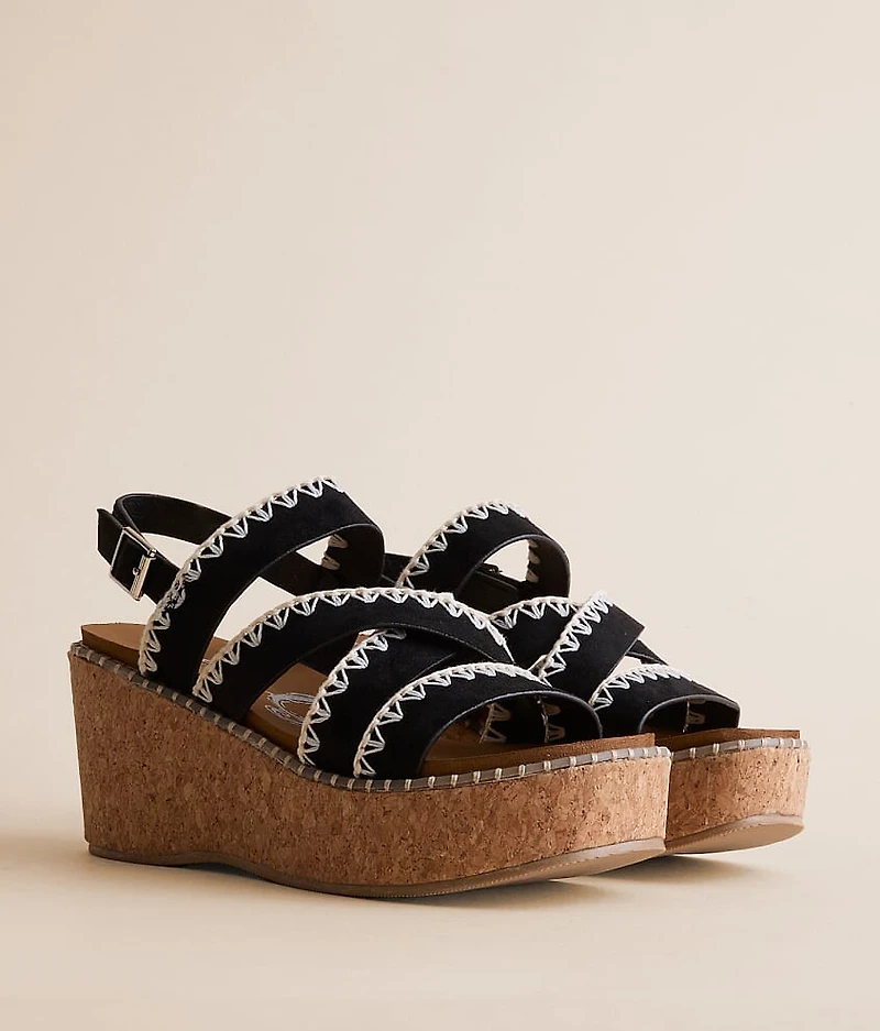 Bethany Whip Stitch Wedge Sandal