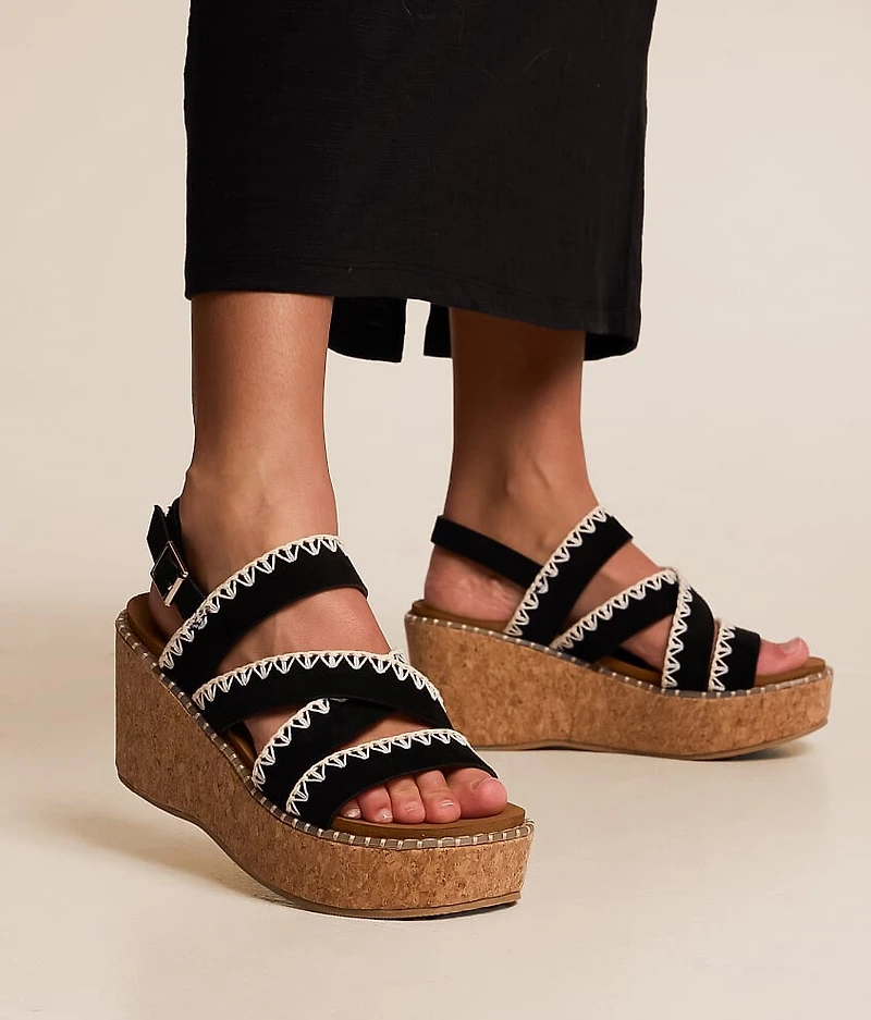 Bethany Whip Stitch Wedge Sandal