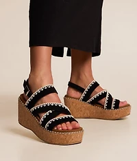 Bethany Whip Stitch Wedge Sandal