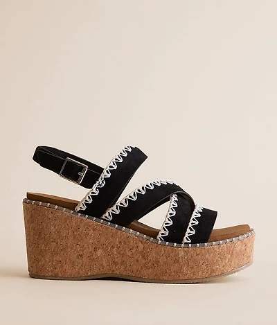 Bethany Whip Stitch Wedge Sandal