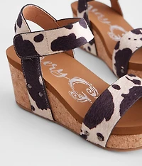 Bonita Cow Print Wedge Sandal