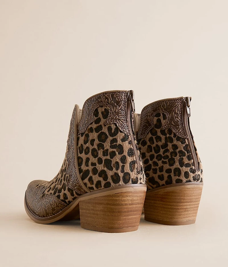 Carly Leopard Floral Ankle Boot