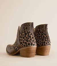 Carly Leopard Floral Ankle Boot