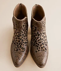 Carly Leopard Floral Ankle Boot