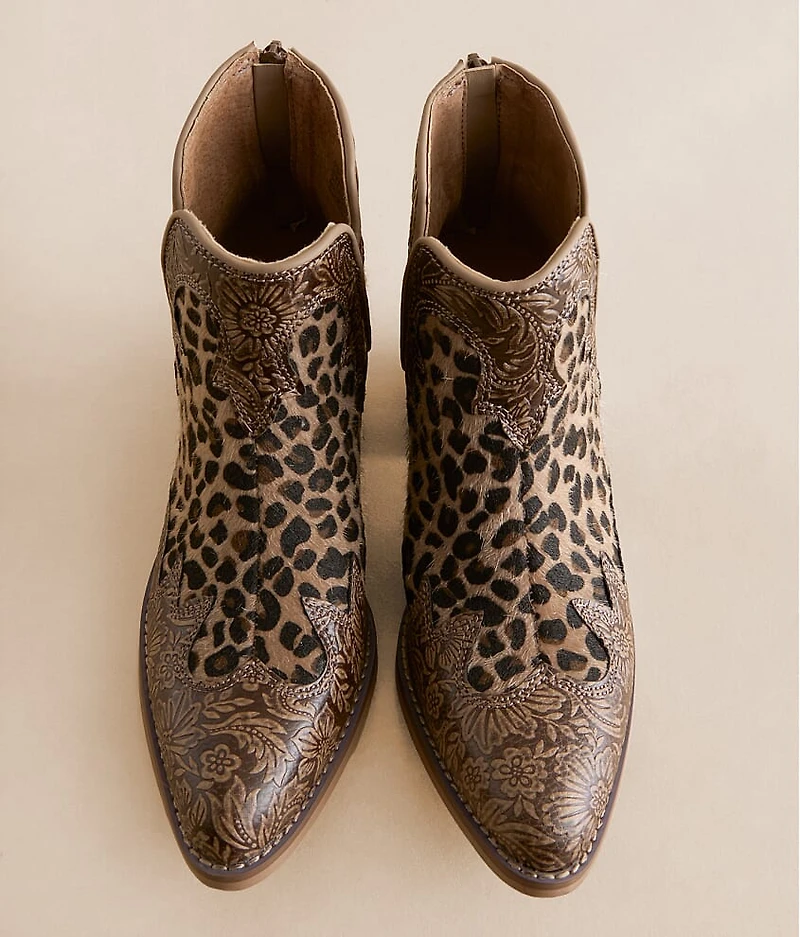 Carly Leopard Floral Ankle Boot