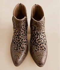 Carly Leopard Floral Ankle Boot