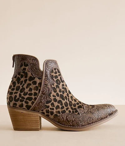 Carly Leopard Floral Ankle Boot