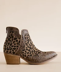 Carly Leopard Floral Ankle Boot
