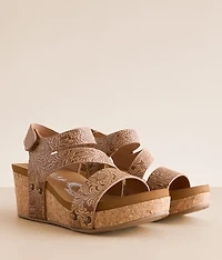 Casper Tooled Wedge Sandal