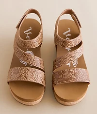 Casper Tooled Wedge Sandal