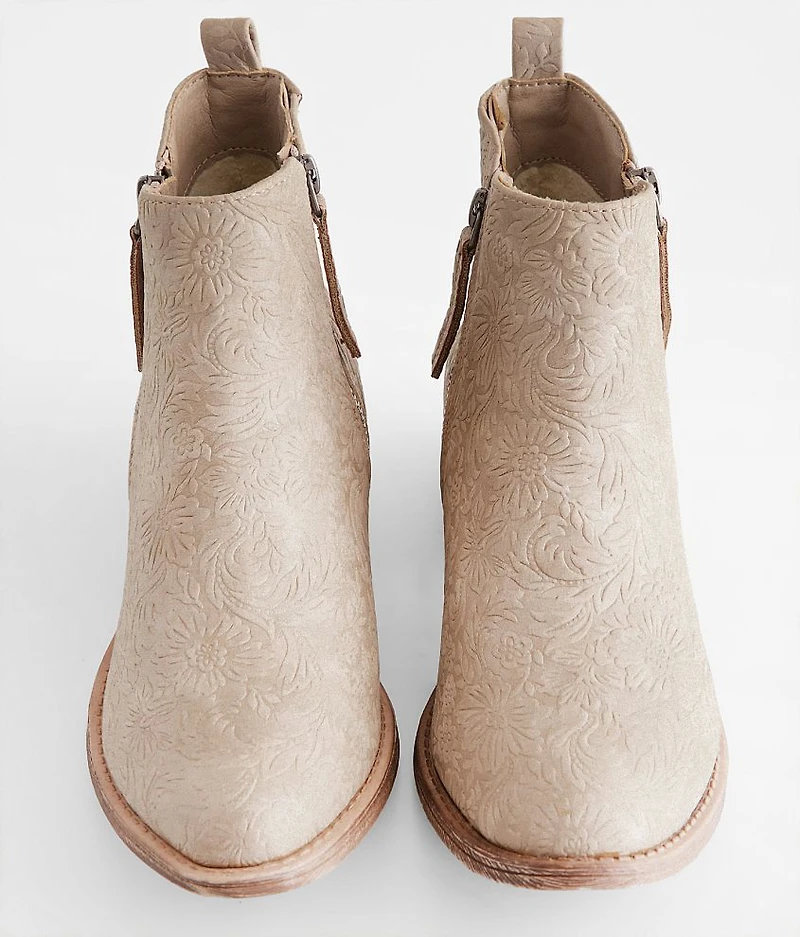 Floral Embossed Ankle Boot