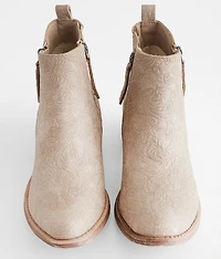 Floral Embossed Ankle Boot