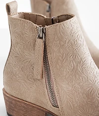 Floral Embossed Ankle Boot