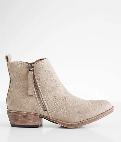 Floral Embossed Ankle Boot