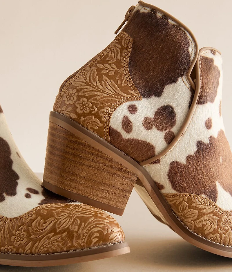 Chrissy Cow Western Ankle Boot