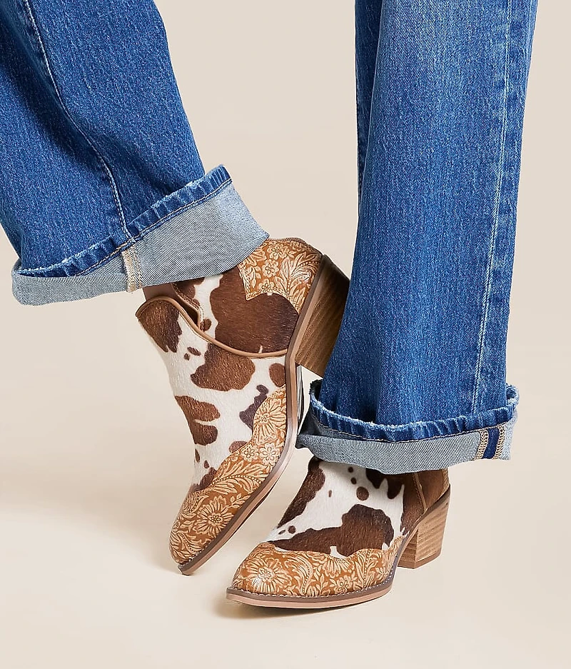 Chrissy Cow Western Ankle Boot