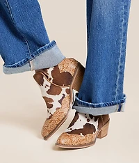 Chrissy Cow Western Ankle Boot