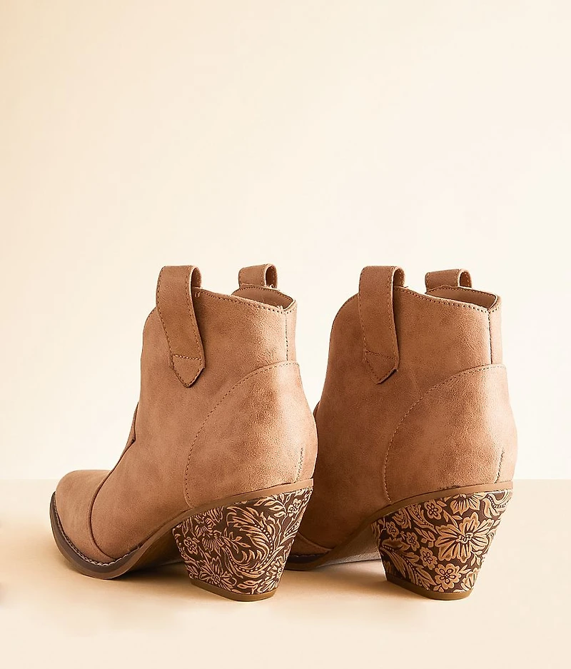 Dangerous Embossed Western Ankle Boot