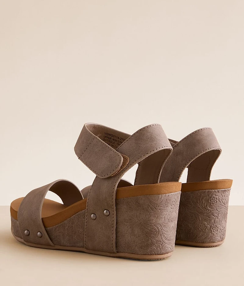Devon Embossed Wedge Sandal