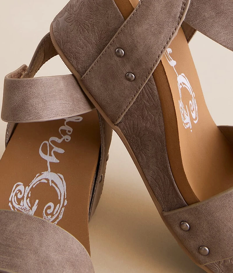 Devon Embossed Wedge Sandal