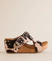 Dolly Cow Print Wedge Sandal