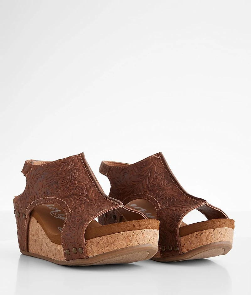 Emily Embossed Wedge Sandal