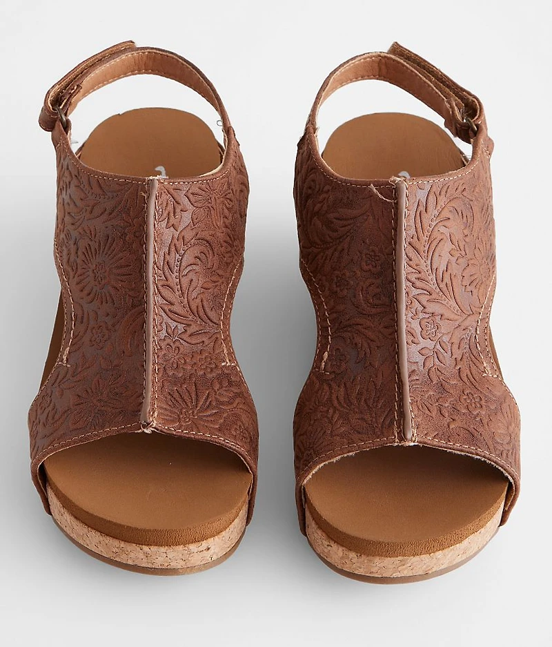 Emily Embossed Wedge Sandal