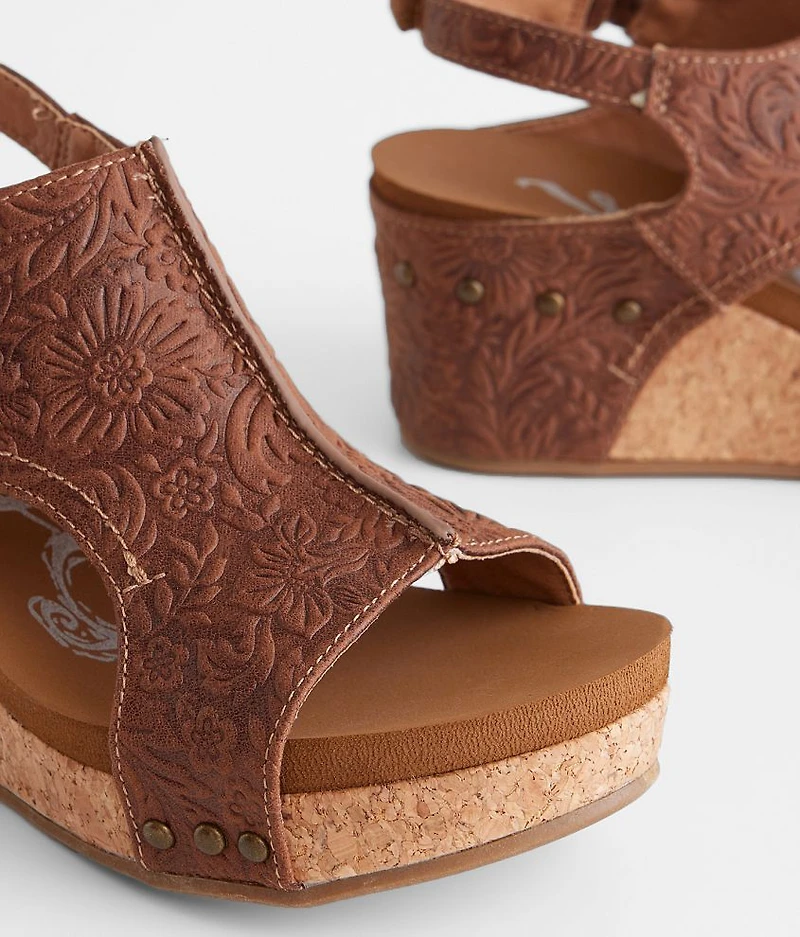 Emily Embossed Wedge Sandal