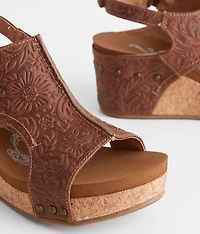 Emily Embossed Wedge Sandal