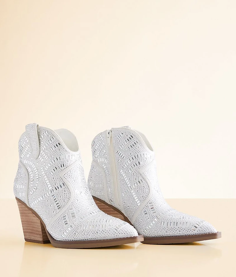 Jeweled Rhinestone Western Ankle Boot