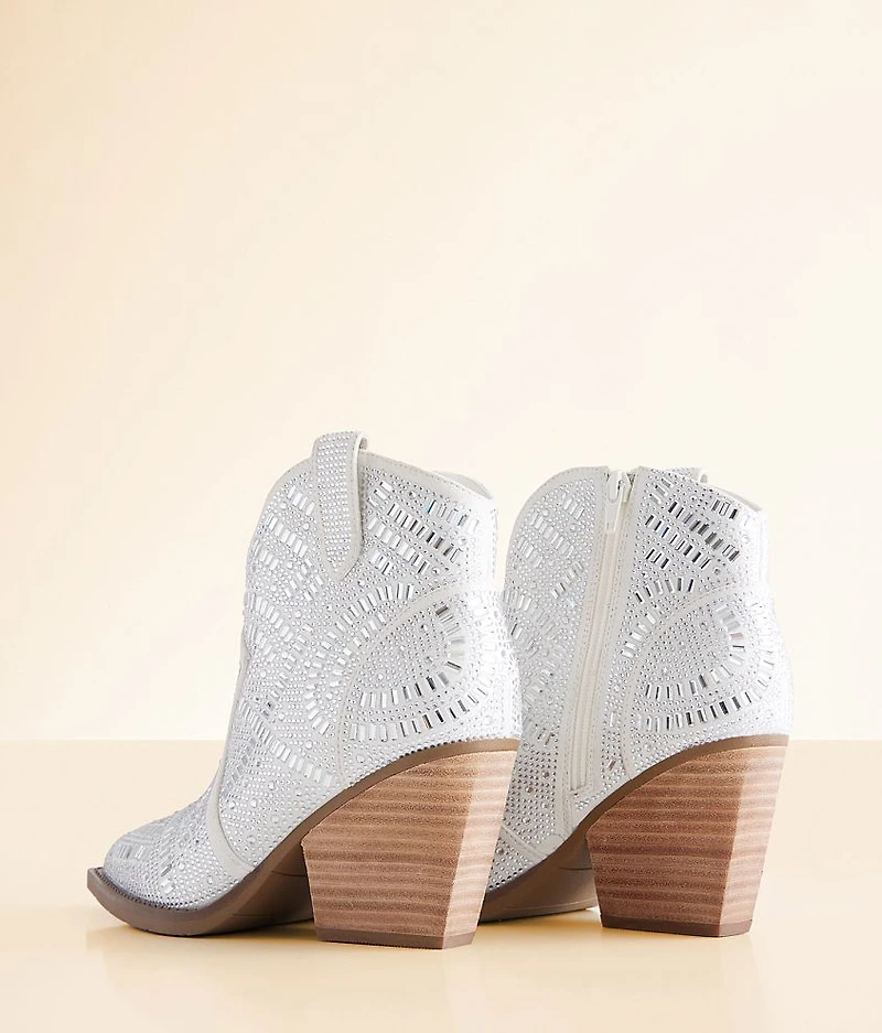 Jeweled Rhinestone Western Ankle Boot